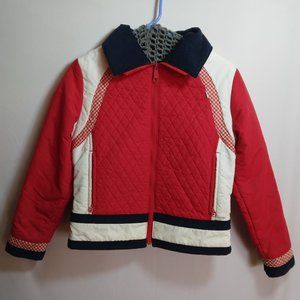 SKI Levi's Vintage Jacket Women's Size‎ 11/12 Ski Jacket Red White Blue  Gingham
